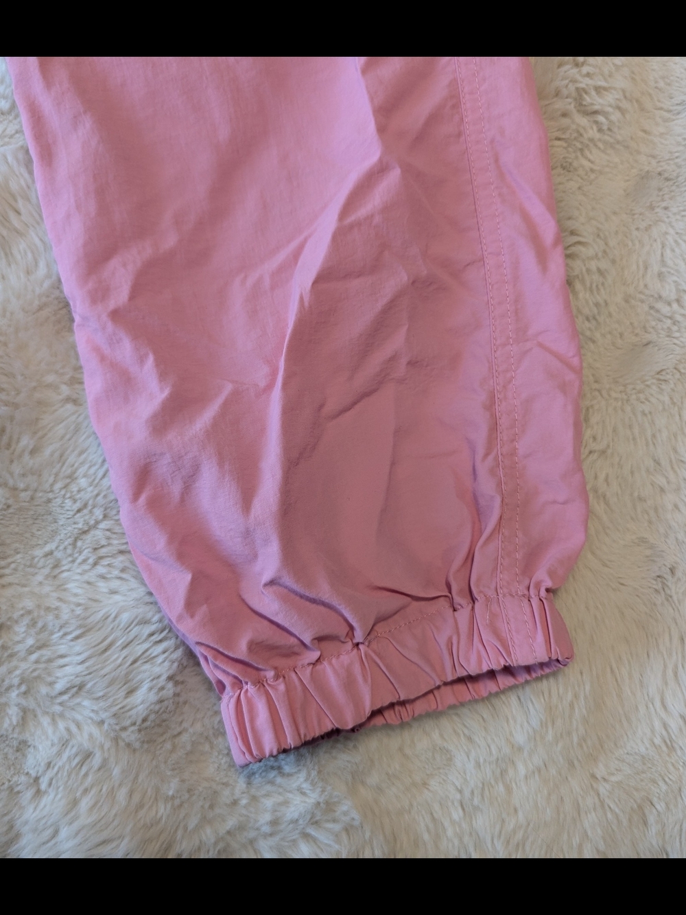 Ninth Hall Pink Nylon Cargo Track Pants with Belt – Lightweight Joggers - Picture 5 of 6